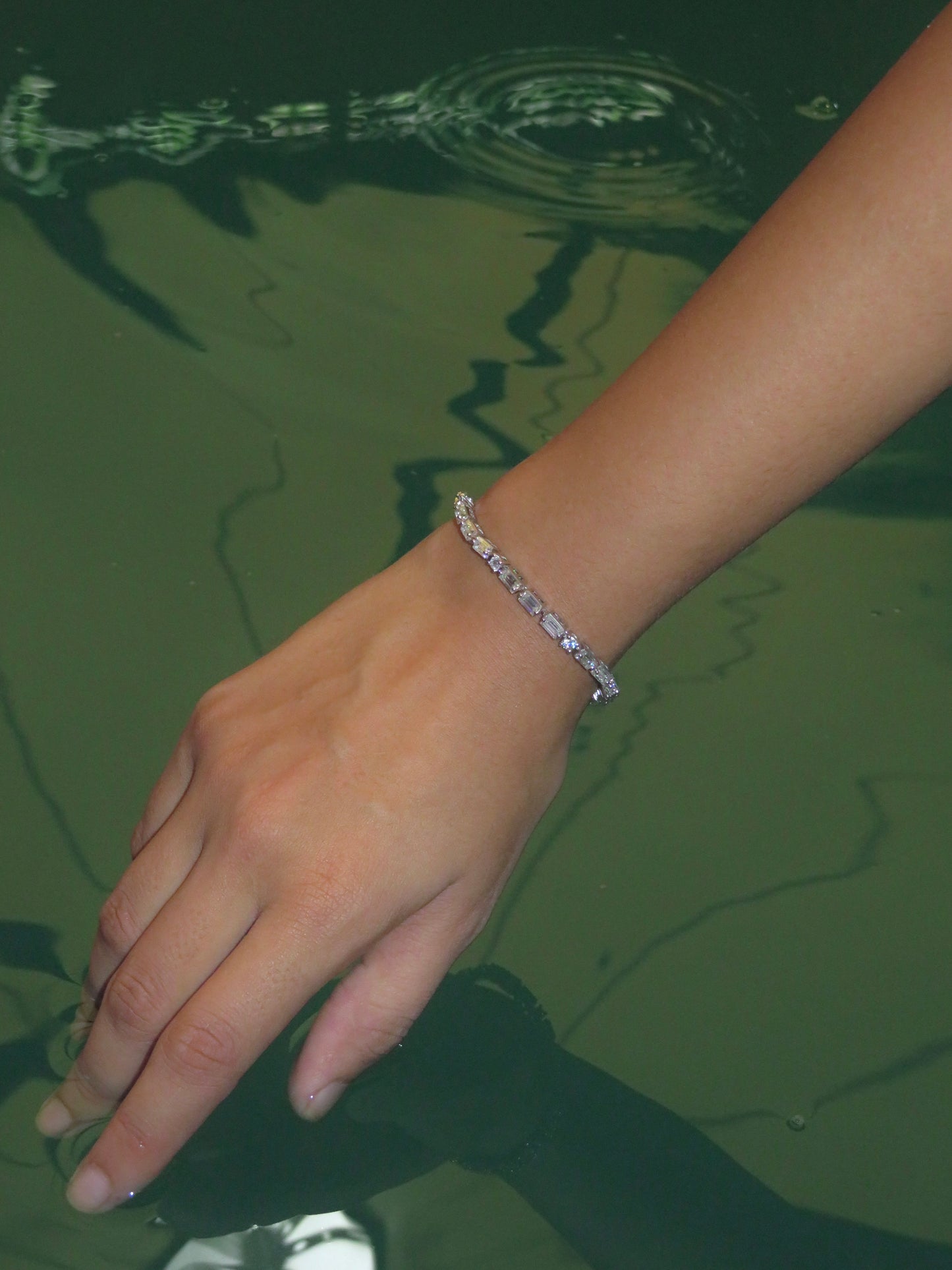 THE BAGUETTE X ROUND TENNIS BRACELET