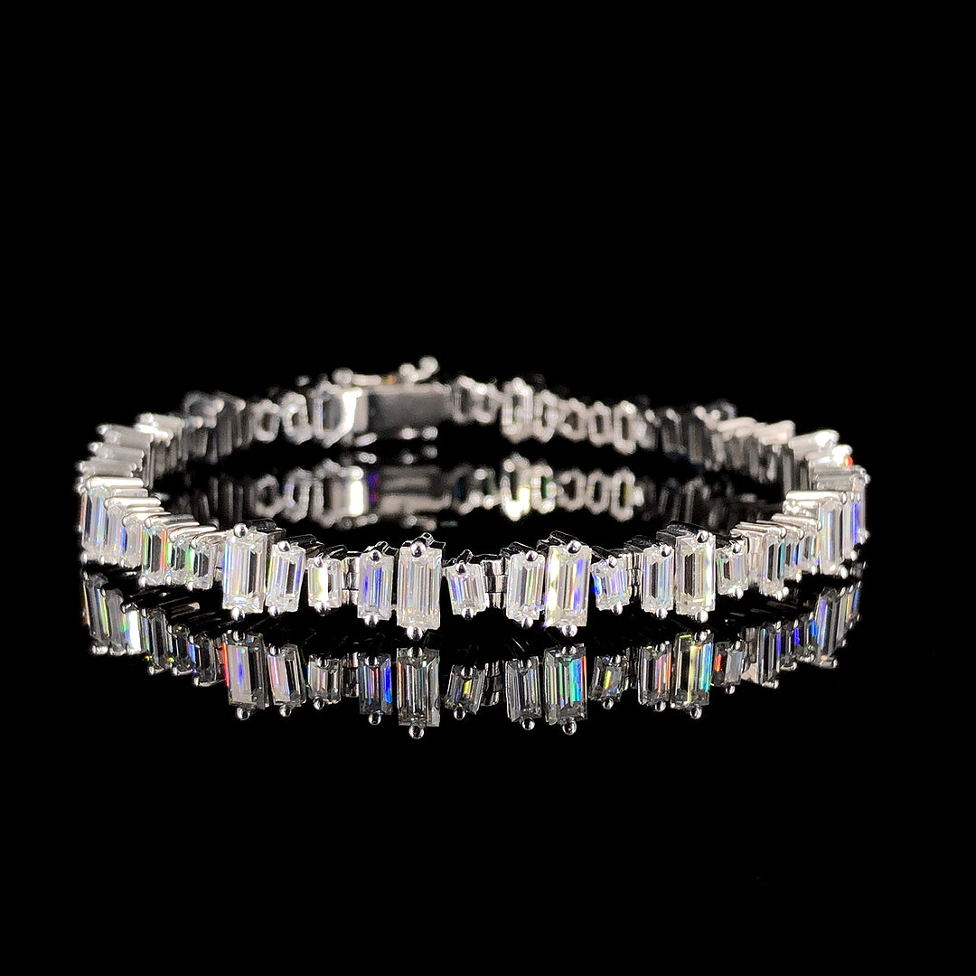 THE GLITCH BAGUETTE TENNIS BRACELET