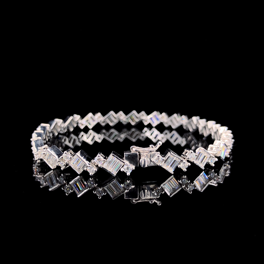 THE TILTED BAGUETTE TENNIS BRACELET