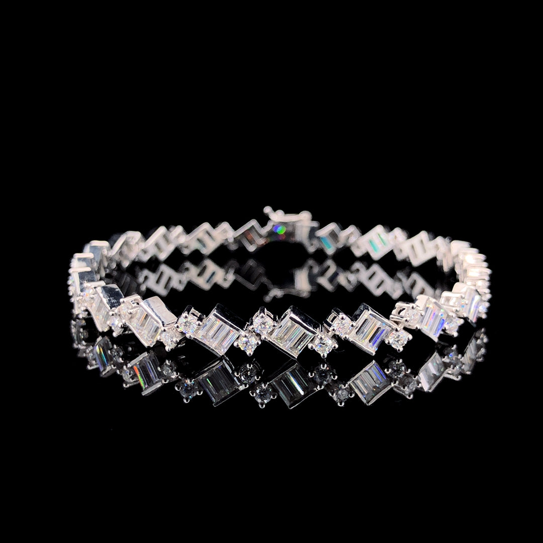 THE TILTED BAGUETTE TENNIS BRACELET