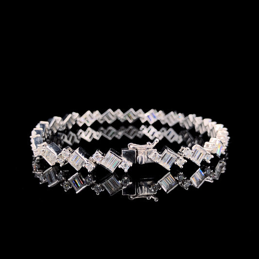 THE TILTED BAGUETTE TENNIS BRACELET