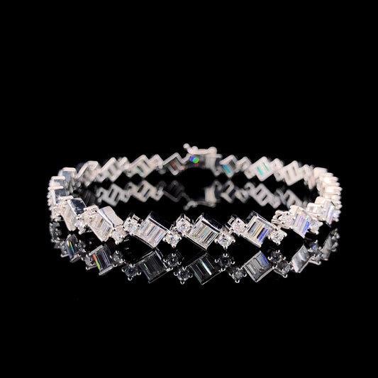 THE TILTED BAGUETTE TENNIS BRACELET